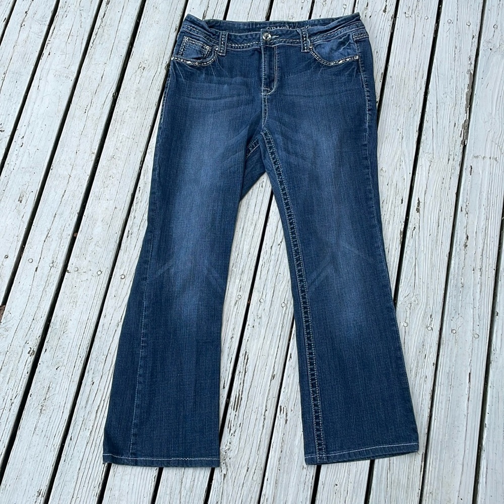 Grace in LA Cross Embroidered Jeans